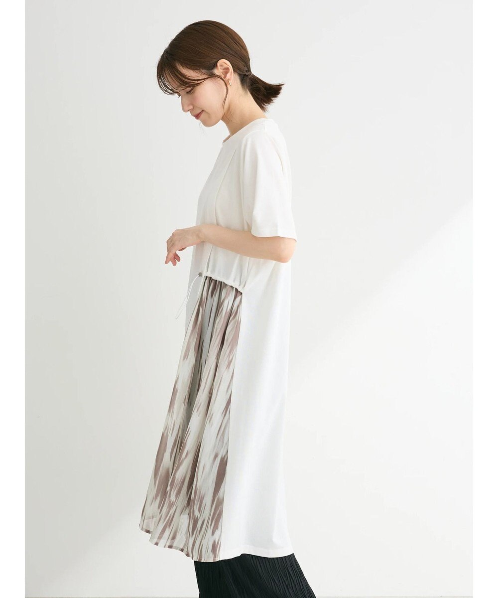 Green Parks 柄シアードッキングワンピース 