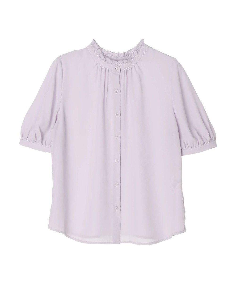 earth music&ecology ２ｗａｙスタンドフリル半袖ブラウス 