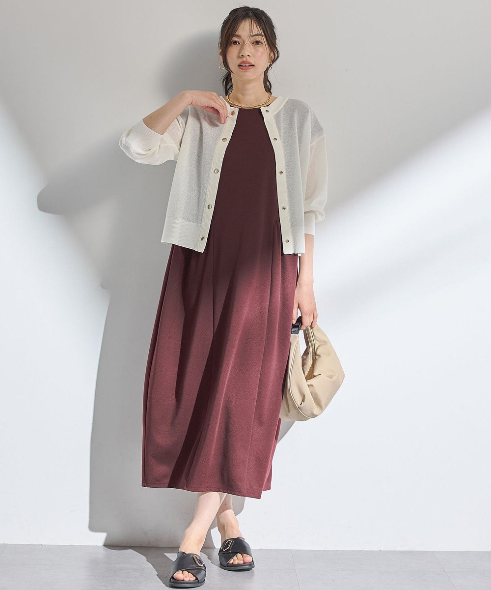 ANY シアーニットショートカーディガン 