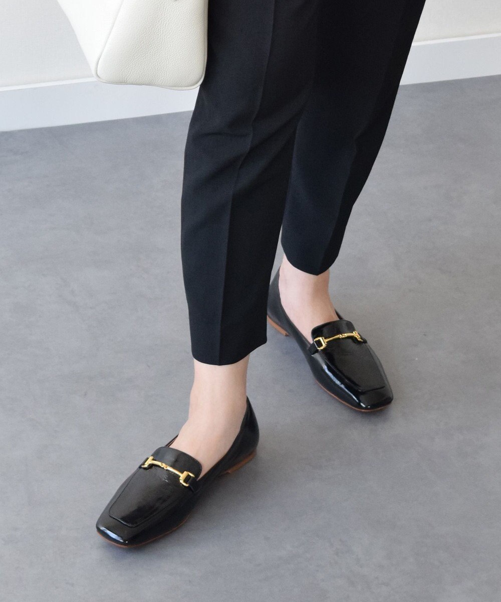 INTER-CHAUSSURES 【FABIO RUSCONI】スクエアトウサケットビットローファー 