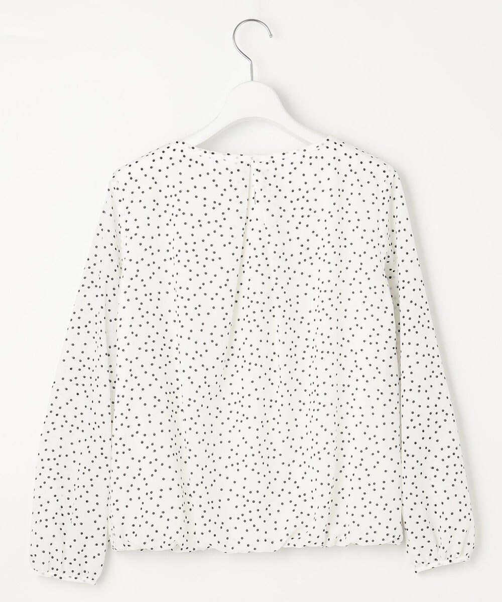 自由区 L 【洗える】ロイヤルシフォンドット柄 ブラウス 