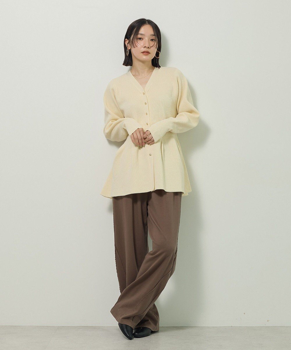 Green Parks 金釦ペプラムニットカーディガン 