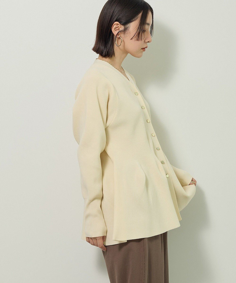 Green Parks 金釦ペプラムニットカーディガン 