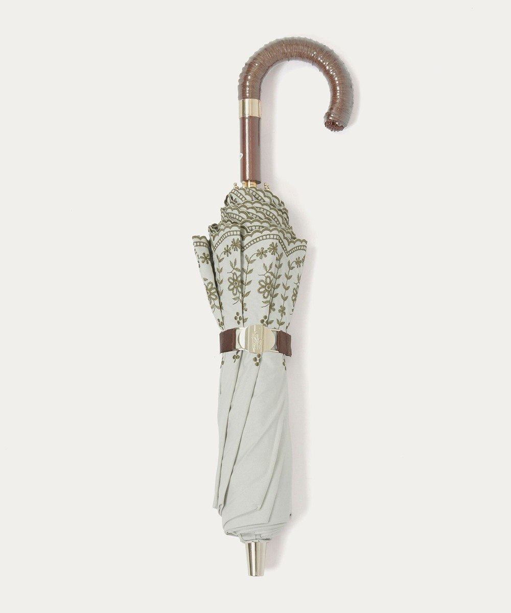 MOONBAT POLO RALPH LAUREN（ポロ ラルフローレン）晴雨兼用日傘 フローラル刺繍 折りたたみ傘 楽折 遮光 遮熱 UV 