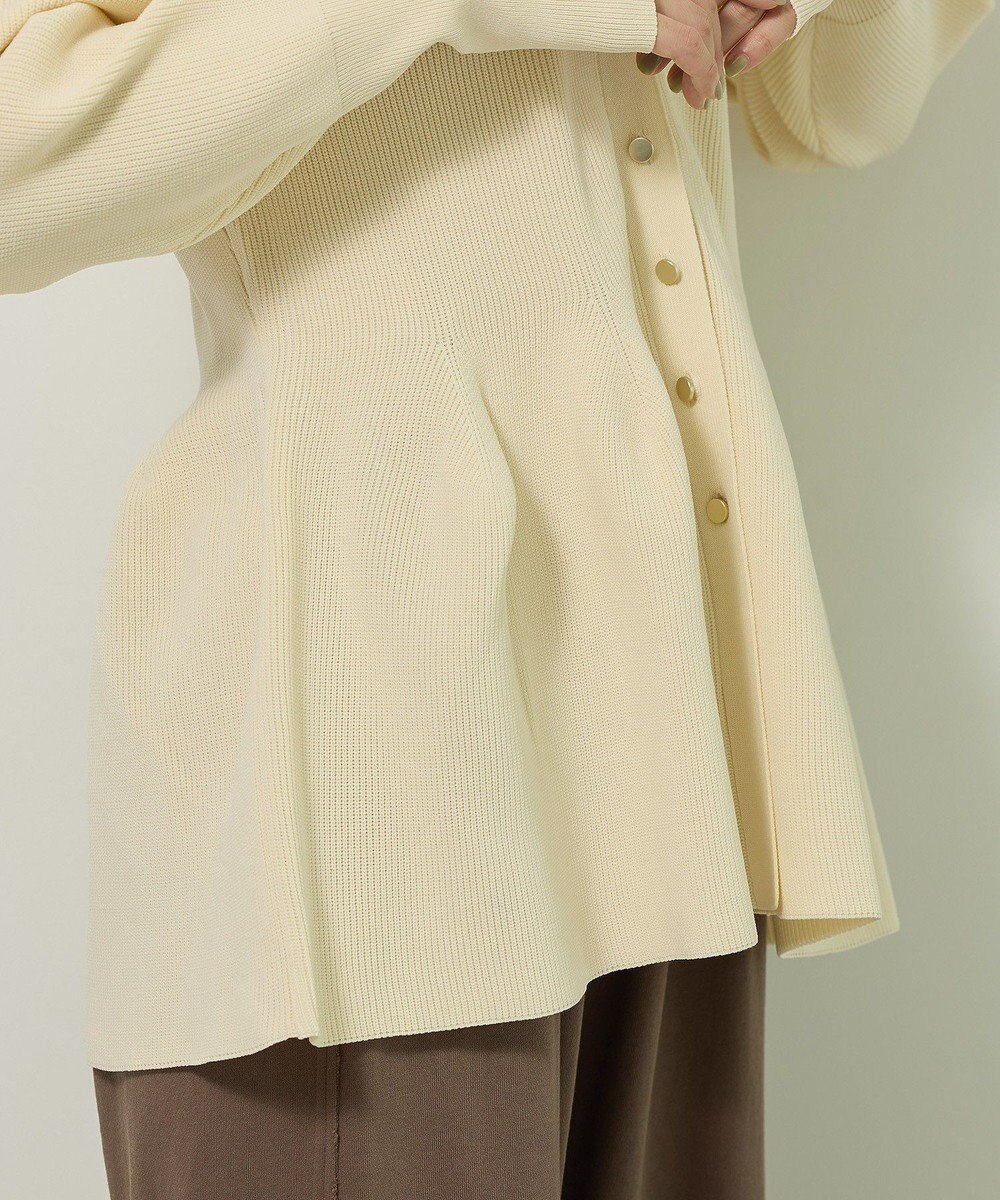 Green Parks 金釦ペプラムニットカーディガン 