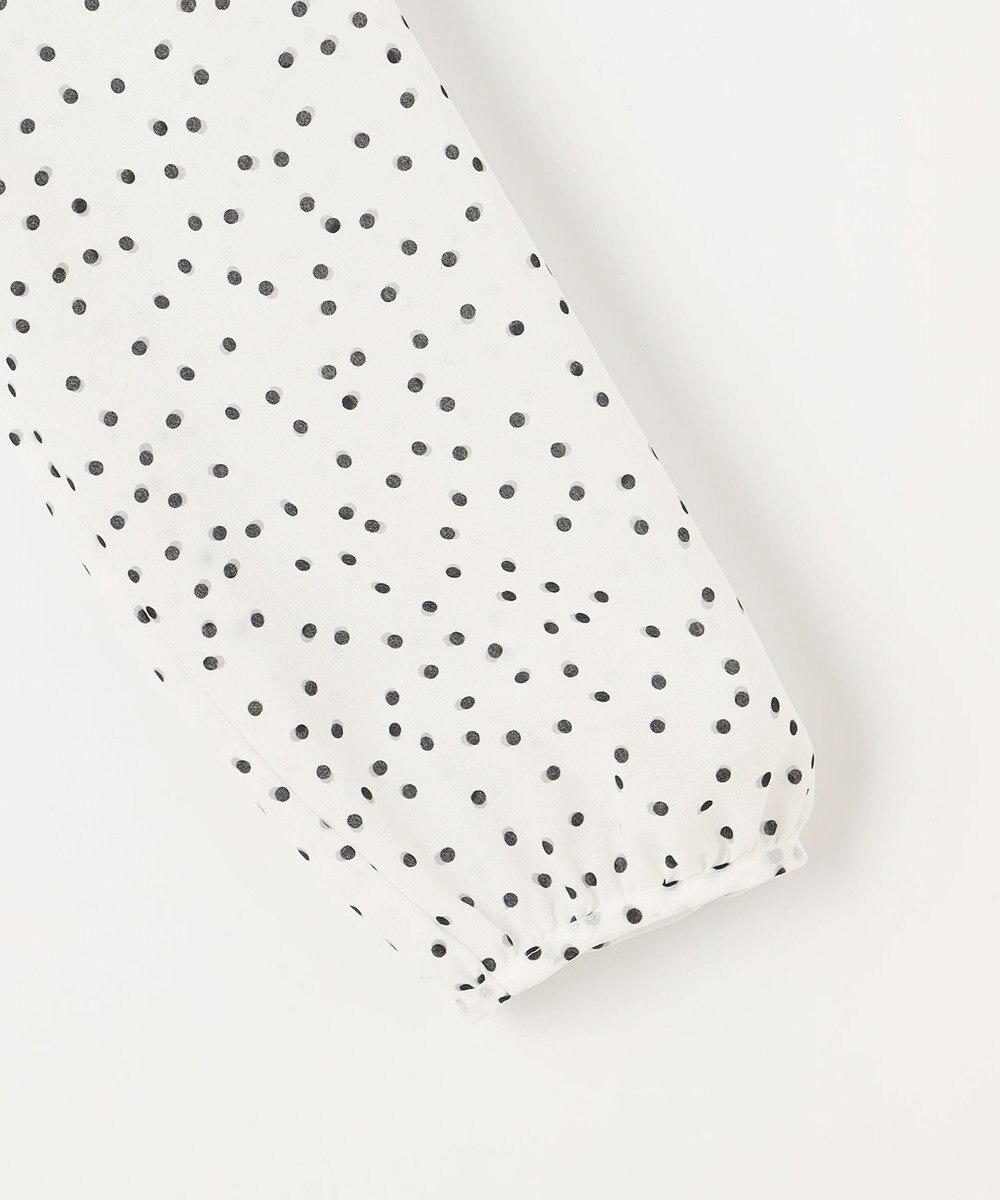 自由区 L 【洗える】ロイヤルシフォンドット柄 ブラウス 