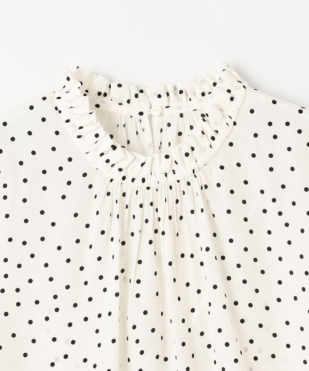 ANY 【洗濯機可・UVケア・接触冷感】フリルネックブラウス 