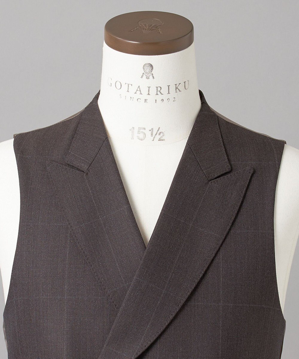 GOTAIRIKU 【ZEGNA/ゼニア】ISLANDFLEECE/アイランドフリース 3ピーススーツ（ブラウン×格子） 