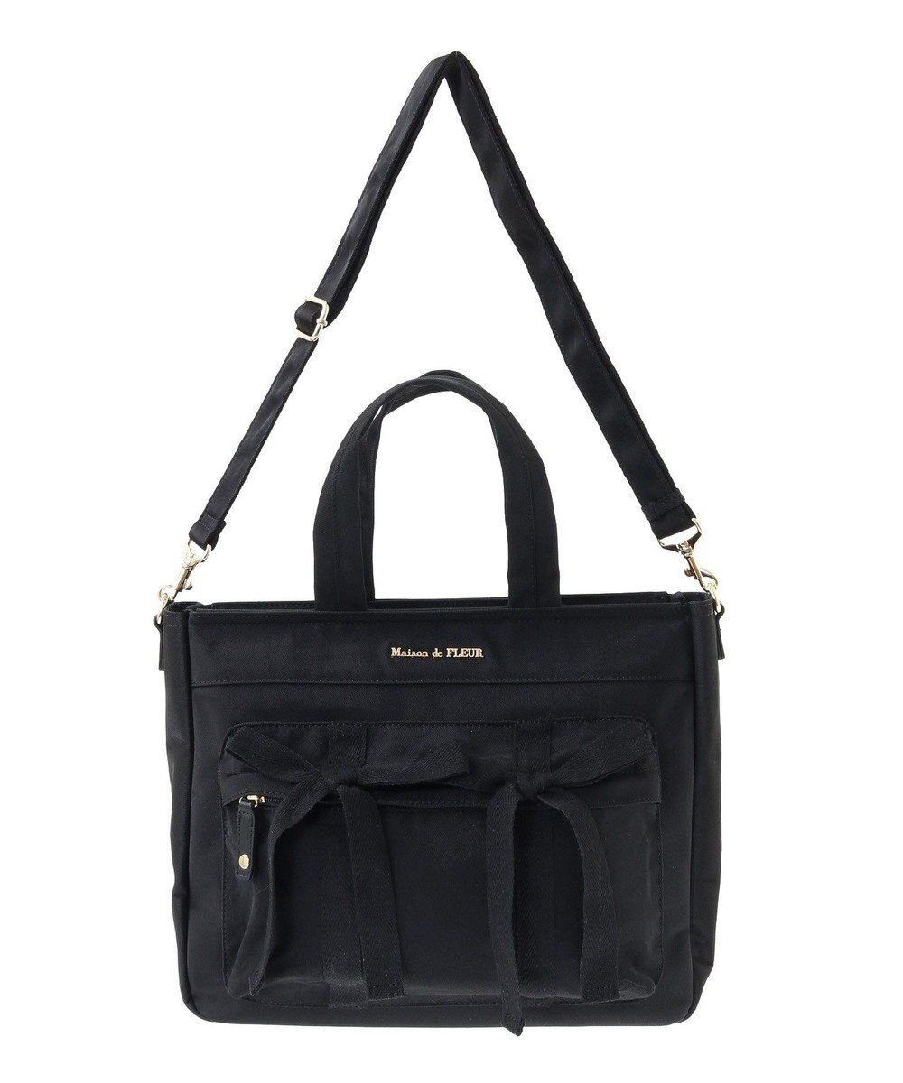 Maison de FLEUR ボンネルリボンショルダーバッグ 