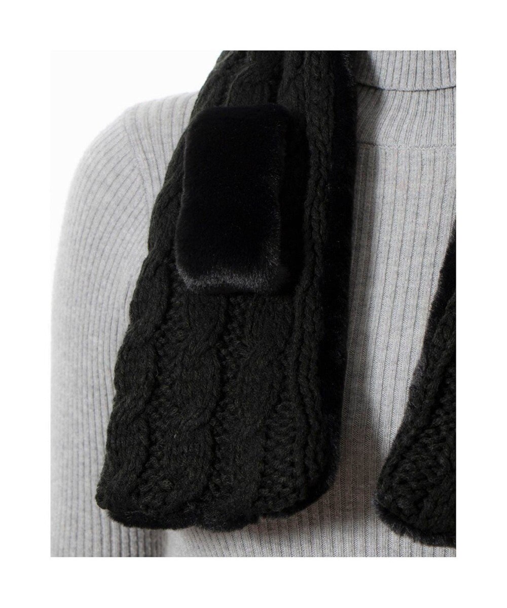 UNBILLION カシュネ cache nez / ニット×フェイクファーマフラー 