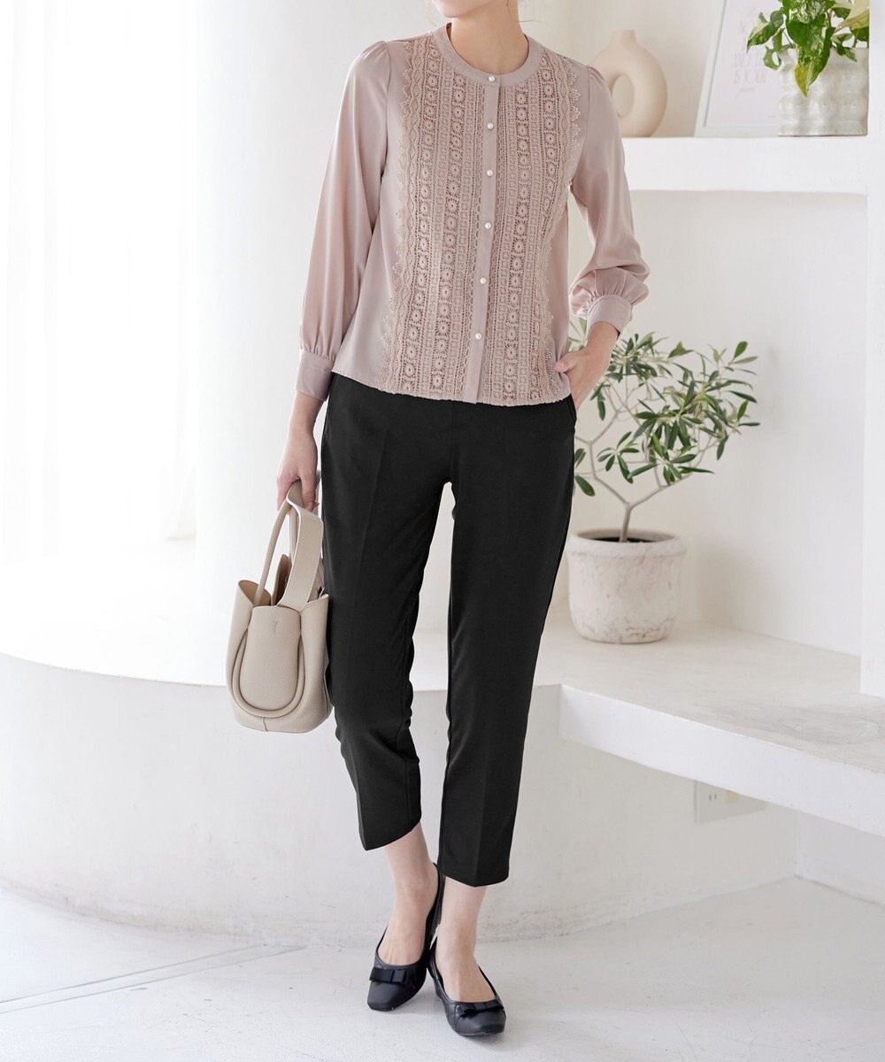 Tiaclasse L 【UVカット・吸水速乾】 “きれい見え” カットソーテーパードパンツ 