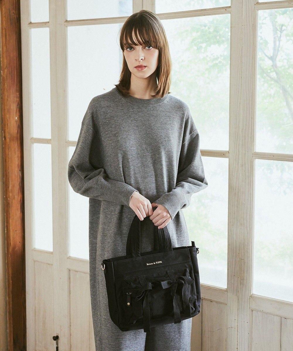 Maison de FLEUR ボンネルリボンショルダーバッグ 