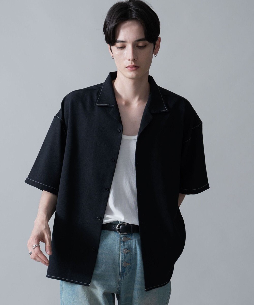 WEGO 【速乾/しわになりにくい/MLサイズ展開】ドライポリオープンカラーシャツ（SS） 