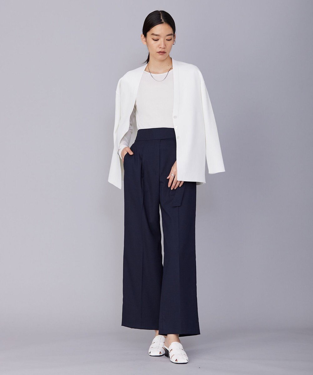 ICB 【洗える】 コットンアセテートシアー ニット 