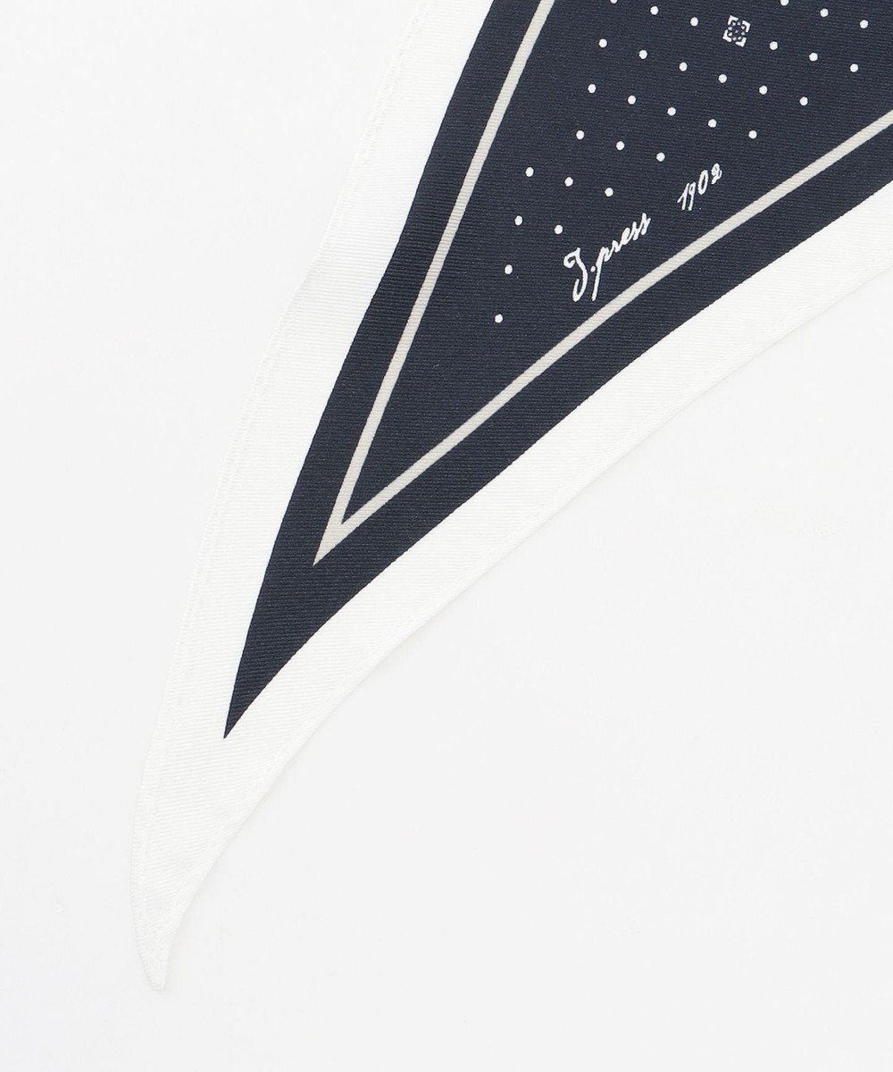 J.PRESS LADIES 小紋 プリント 剣先 スカーフ 