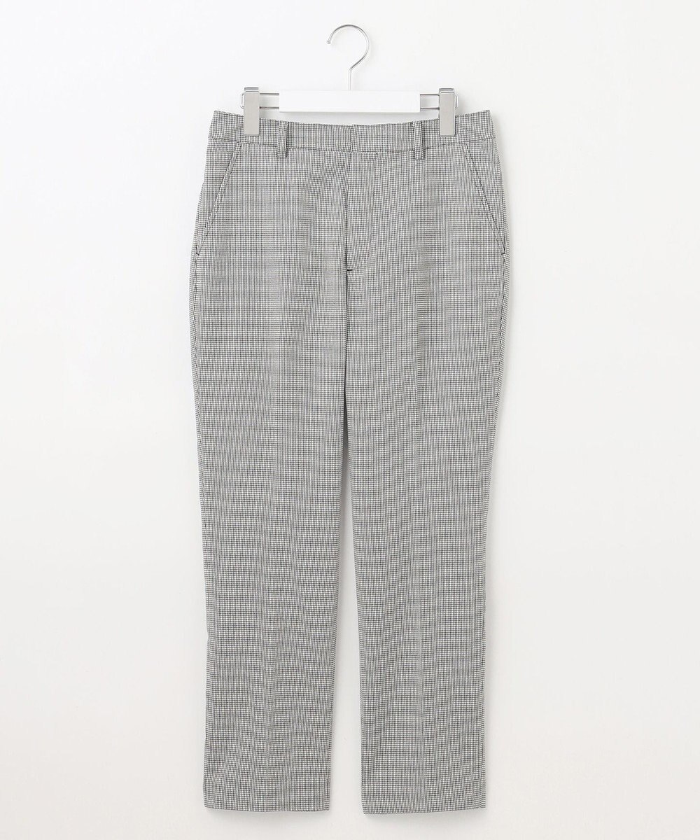 J.PRESS LADIES L 【洗える】シャークスキンハウンドトゥース テーパード パンツ 