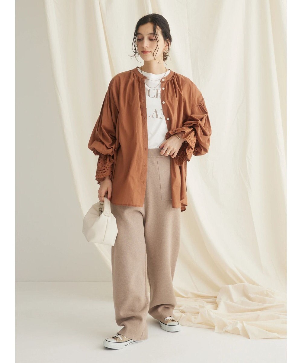 CRAFT STANDARD BOUTIQUE スカラレース袖ブラウス 