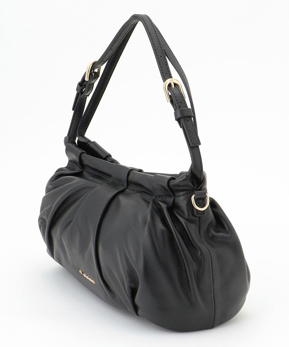 LA BAGAGERIE シープレザー　ギャザーミニバッグ 