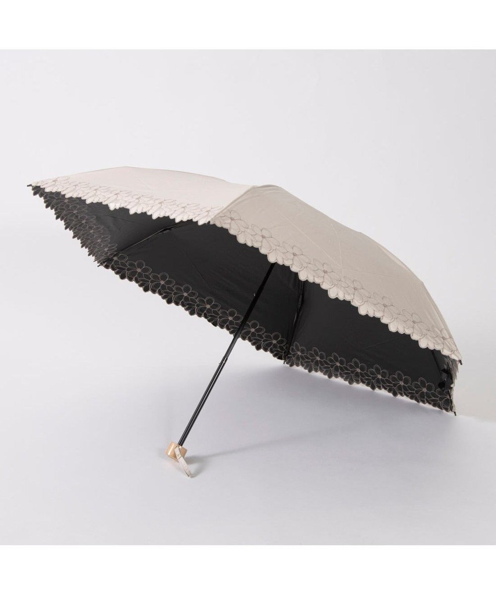 UNBILLION カシュネ cachenez / 【晴雨兼用】【日傘】 【UV カット率99.999.9％以上】PU軽量フラワー刺繍ミニ折りたたみ傘 