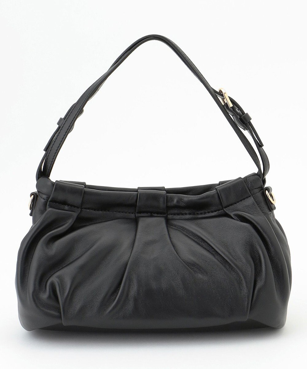 LA BAGAGERIE シープレザー　ギャザーミニバッグ 