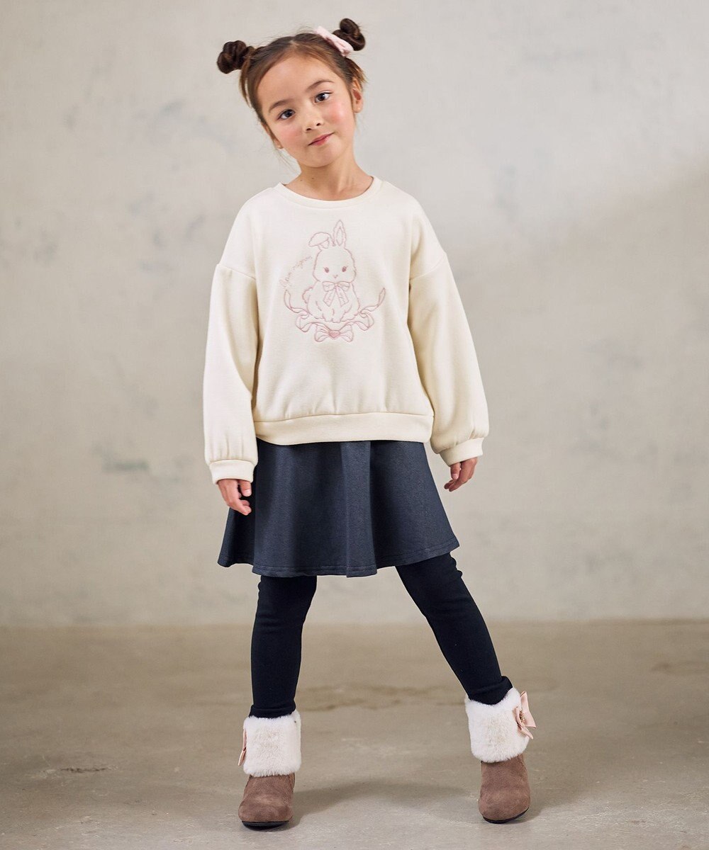 ANY KIDS アニマル刺繍 裏シャギー トレーナー 