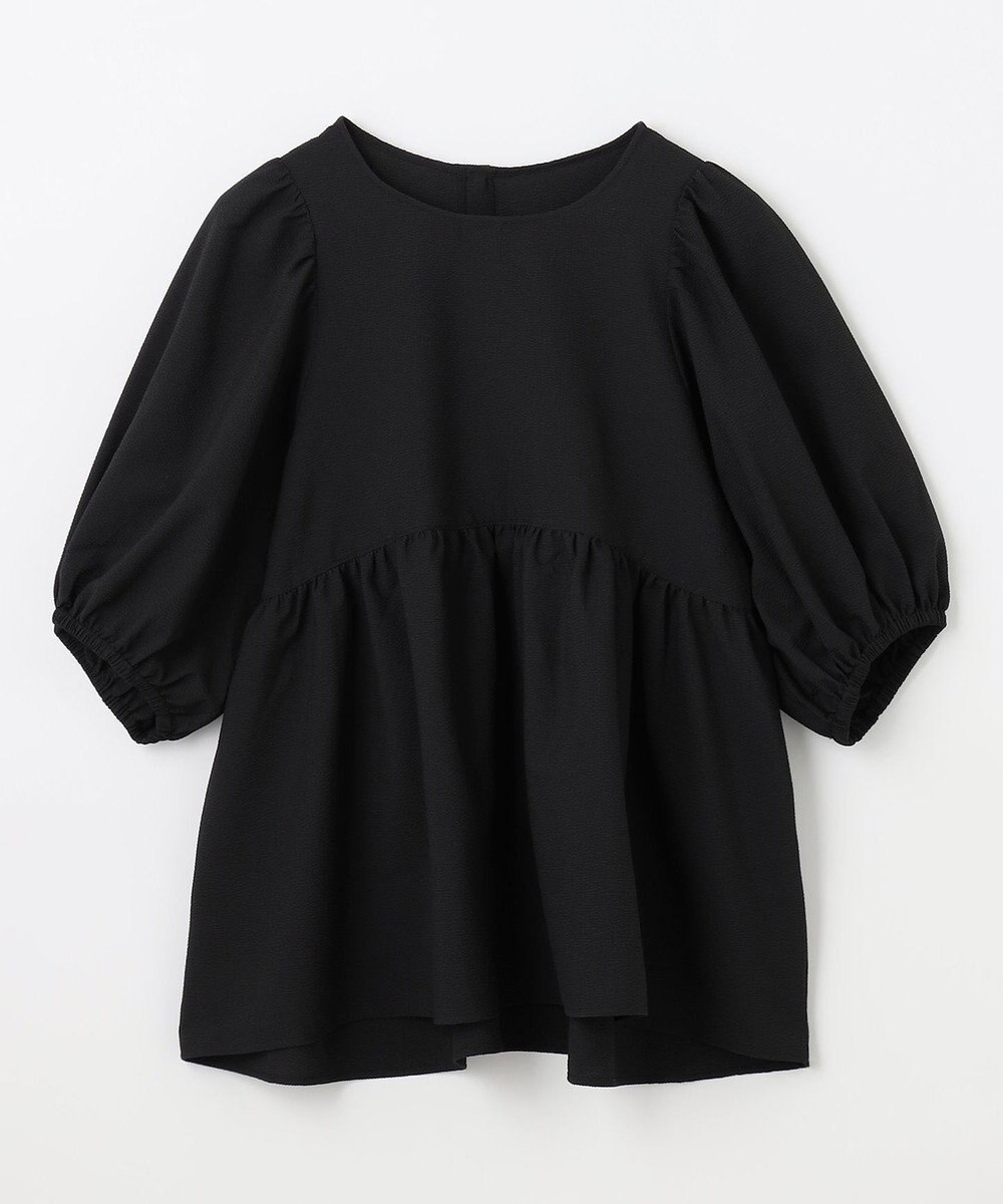 ANY 【WEB限定/洗濯機可】サッカーギャザーペプラムブラウス 