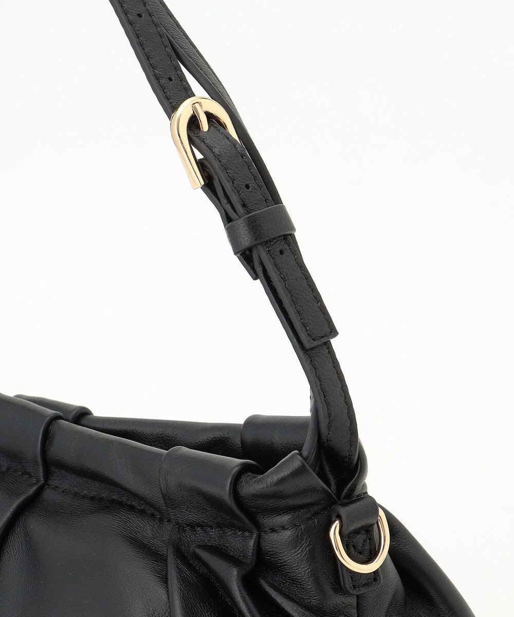 LA BAGAGERIE シープレザー　ギャザーミニバッグ 