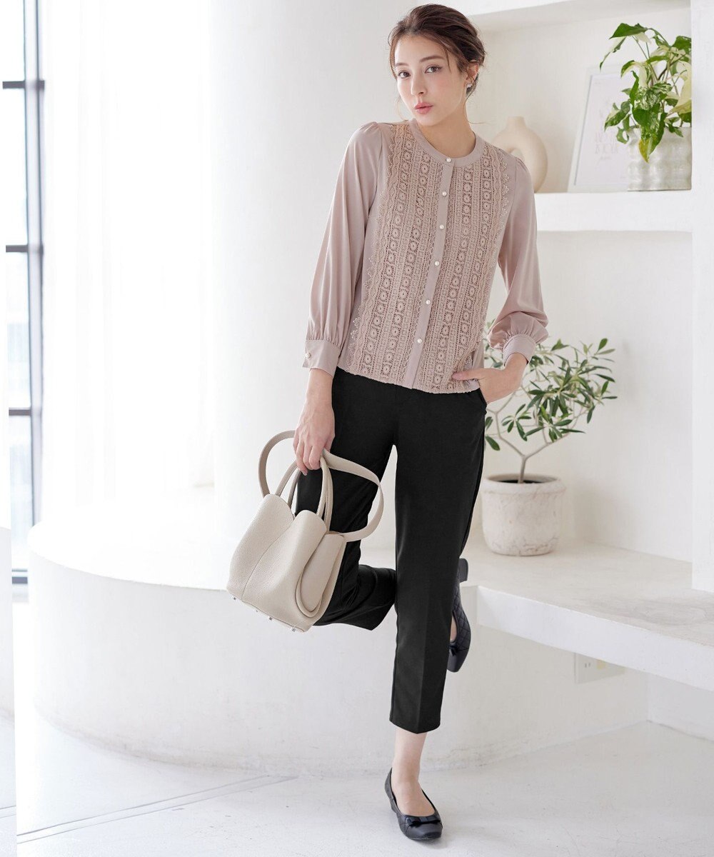 Tiaclasse L 【UVカット・吸水速乾】 “きれい見え” カットソーテーパードパンツ 