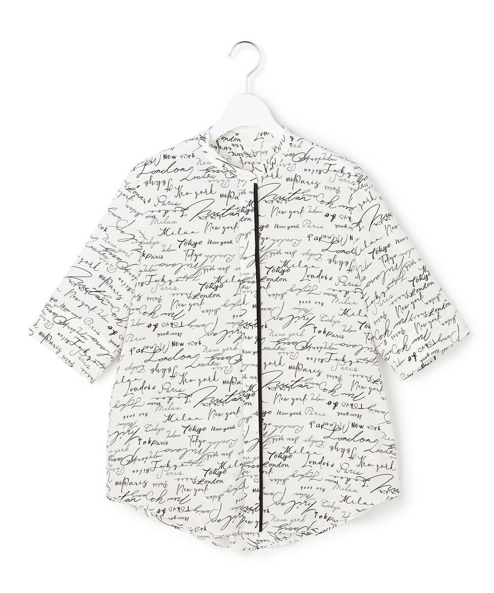 ICB 【30th ANNIVERSARY】5cityプリント バンドカラーブラウス 