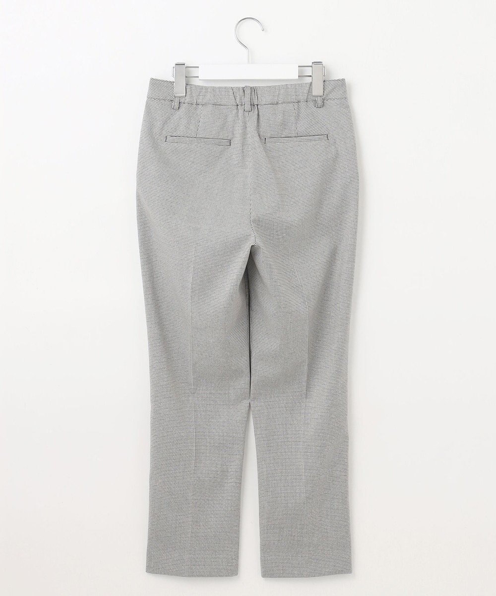 J.PRESS LADIES L 【洗える】シャークスキンハウンドトゥース テーパード パンツ 