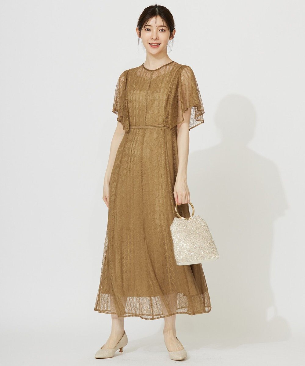 ANY SIS 【洗える】ストライプレーシー ドレス 