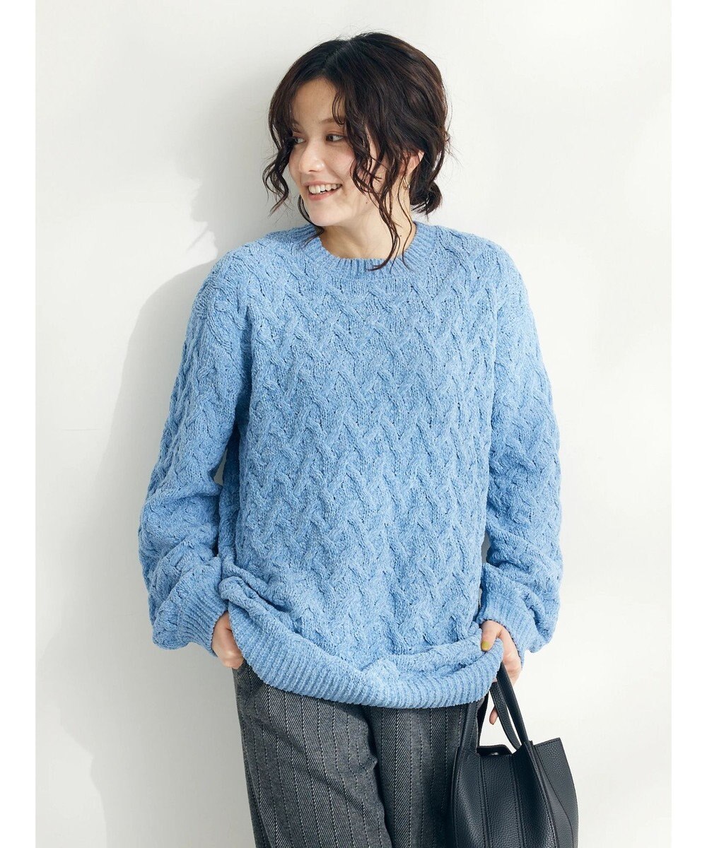 CRAFT STANDARD BOUTIQUE 洗えるモールケーブルニットチュニック 