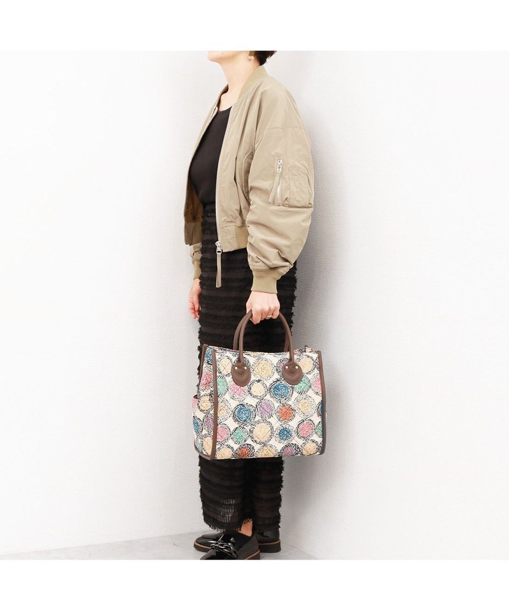 UNBILLION カシュカシュ cachecache / ジャガードキルティングスクエアトートバッグM 