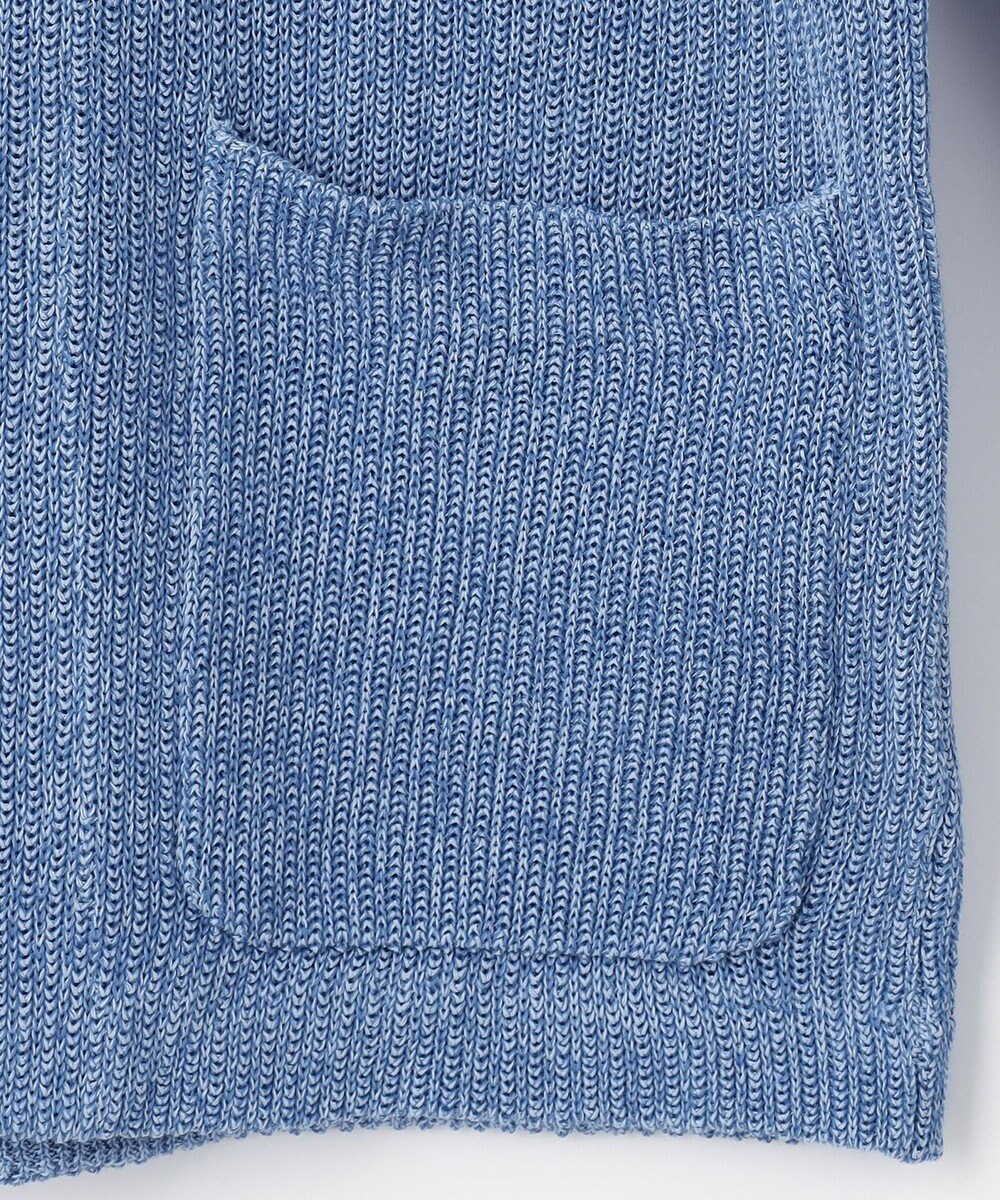 JOSEPH ABBOUD 【洗える】ストローヤーン ニット ジャケット 