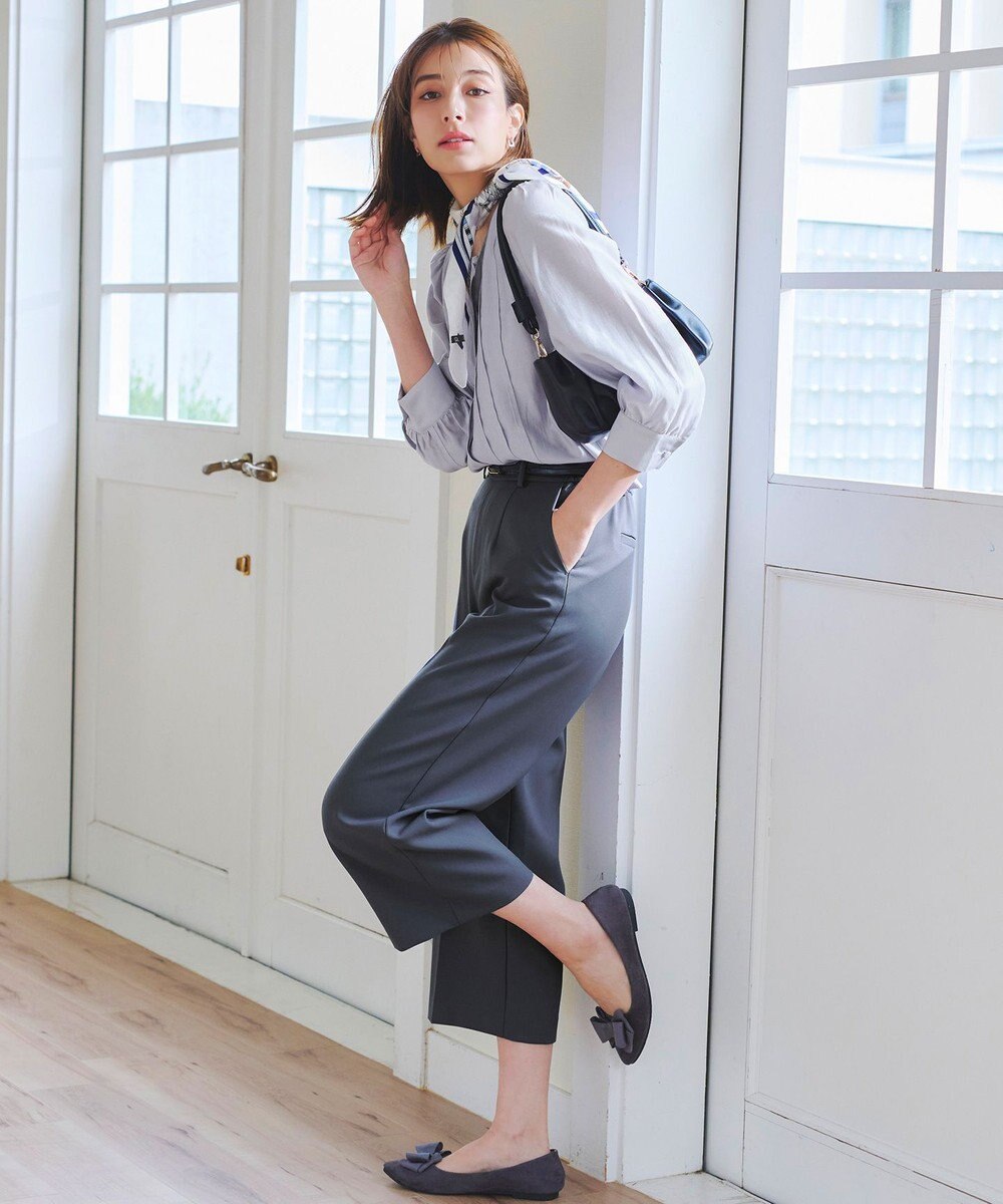 Tiaclasse 【洗える】シアーピンタックブラウス 