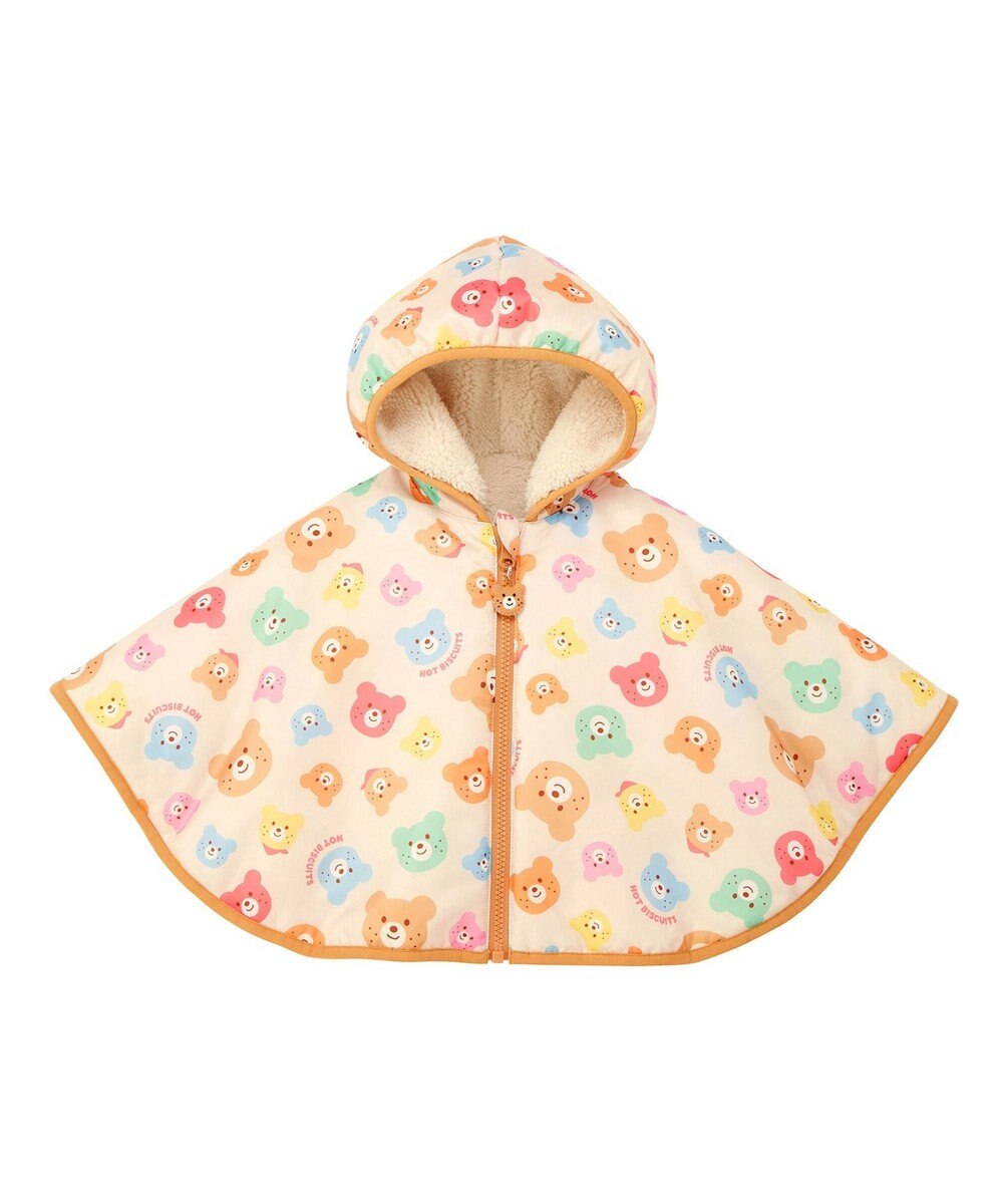 MIKI HOUSE HOT BISCUITS 裏ボアフリース リバーシブル総柄マントギフトセット【BOX付き】 