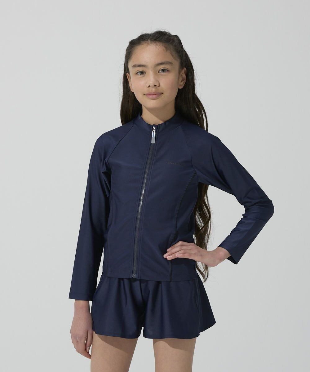 BEAMS SCHOOL 長袖フルZIPラッシュガード 