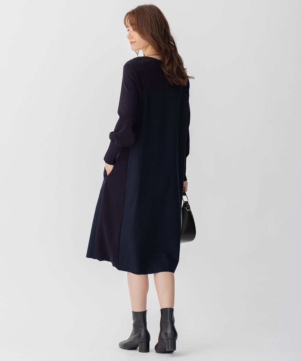 自由区 ウールニットコンビジャージー ワンピース 