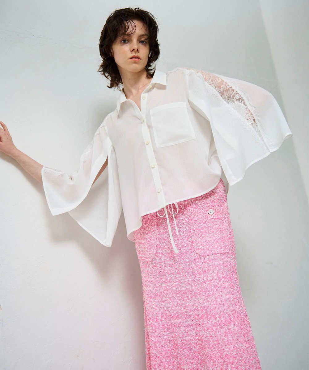 GRACE CONTINENTAL シアーポンチョシャツ 