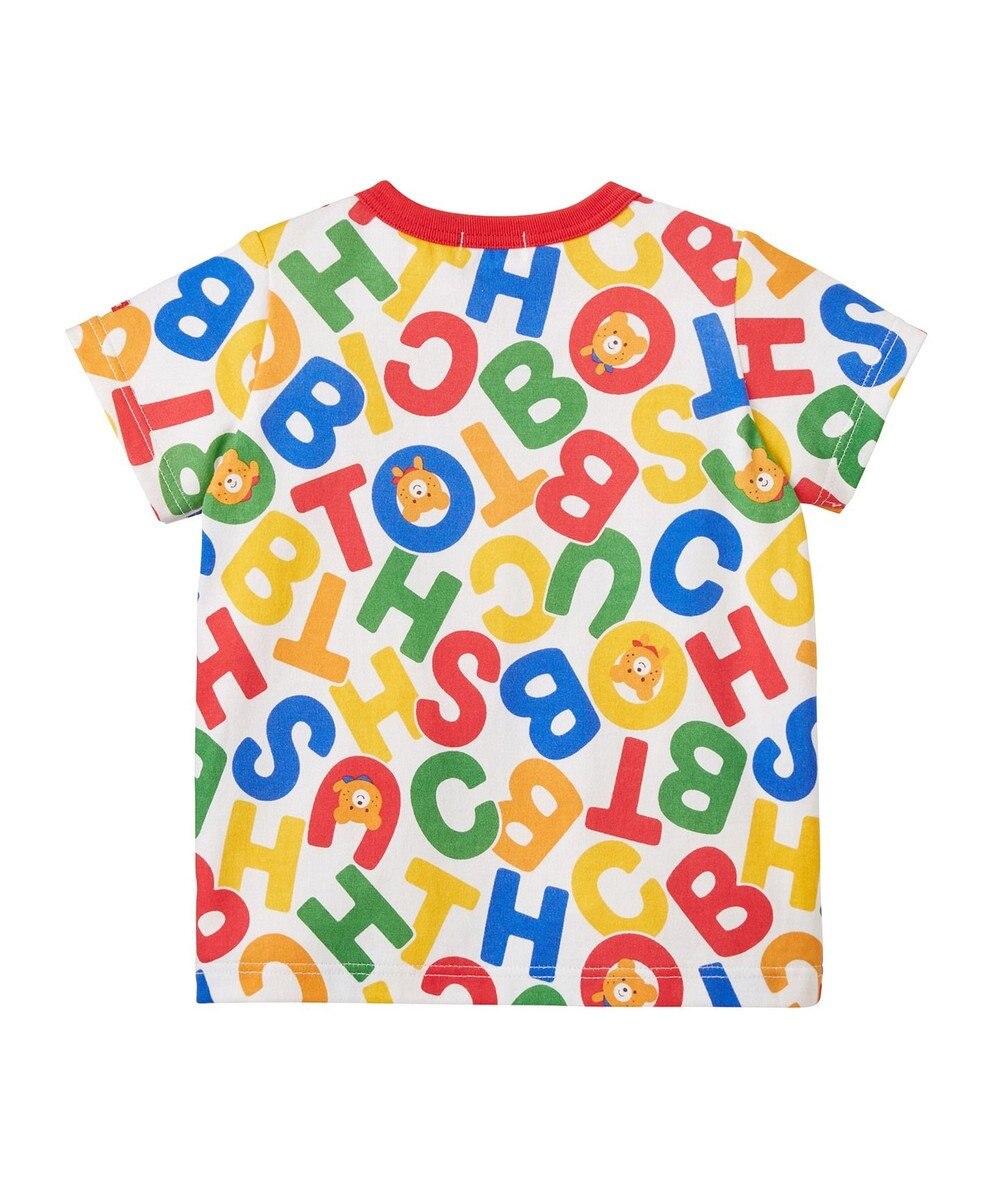 MIKI HOUSE HOT BISCUITS 【70-120cm】 ビーンズ総柄半袖Tシャツ 