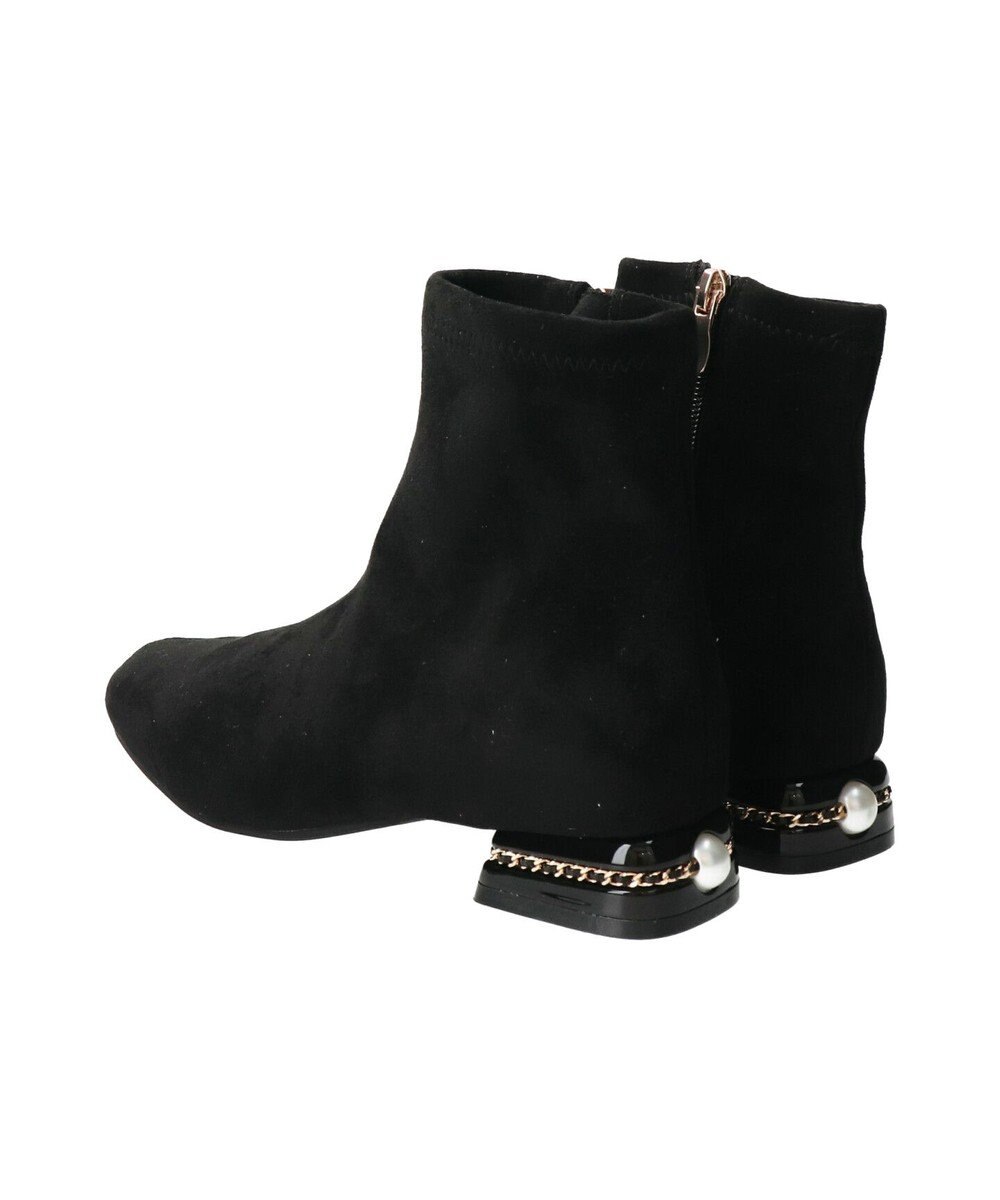 Bridget Birkin 【Bridget Birkin】パールチェーンヒールストレッチショートブーツ 