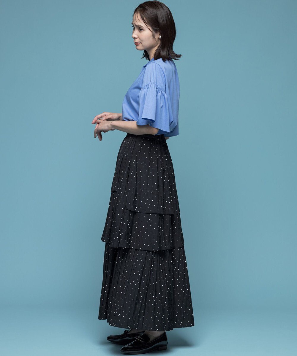 組曲 【入江未悠さんコラボ】ギャザーライトデシンティアード スカート 