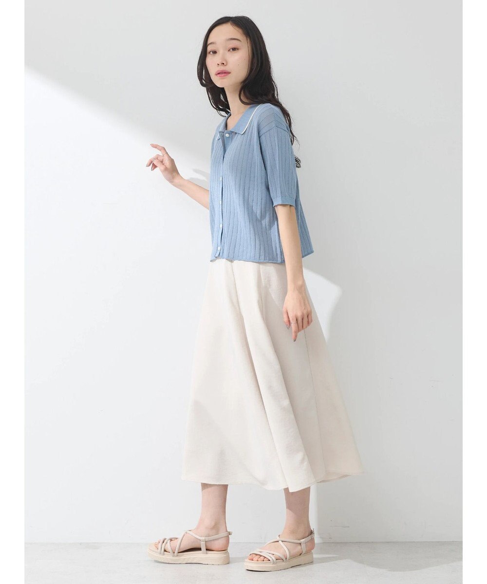 earth music&ecology ラインポロニットカーディガン 