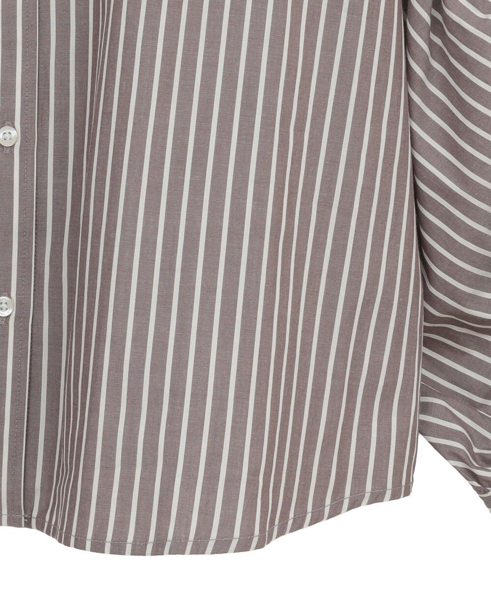 CRAFT STANDARD BOUTIQUE 袖シャーリングバンドカラーシャツ 