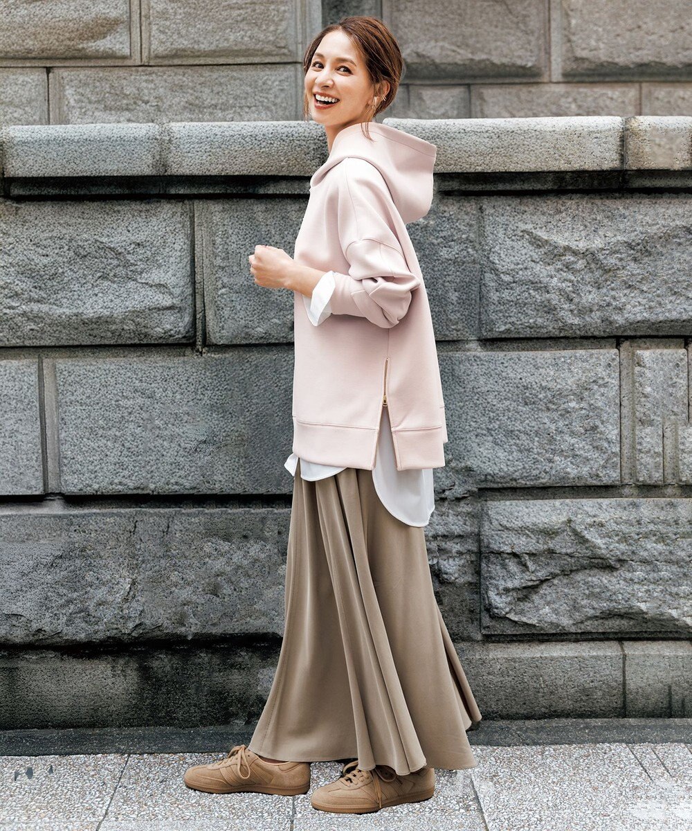 UNFILO BEAUTY FORM JERSEY サイドZIP フーディ 