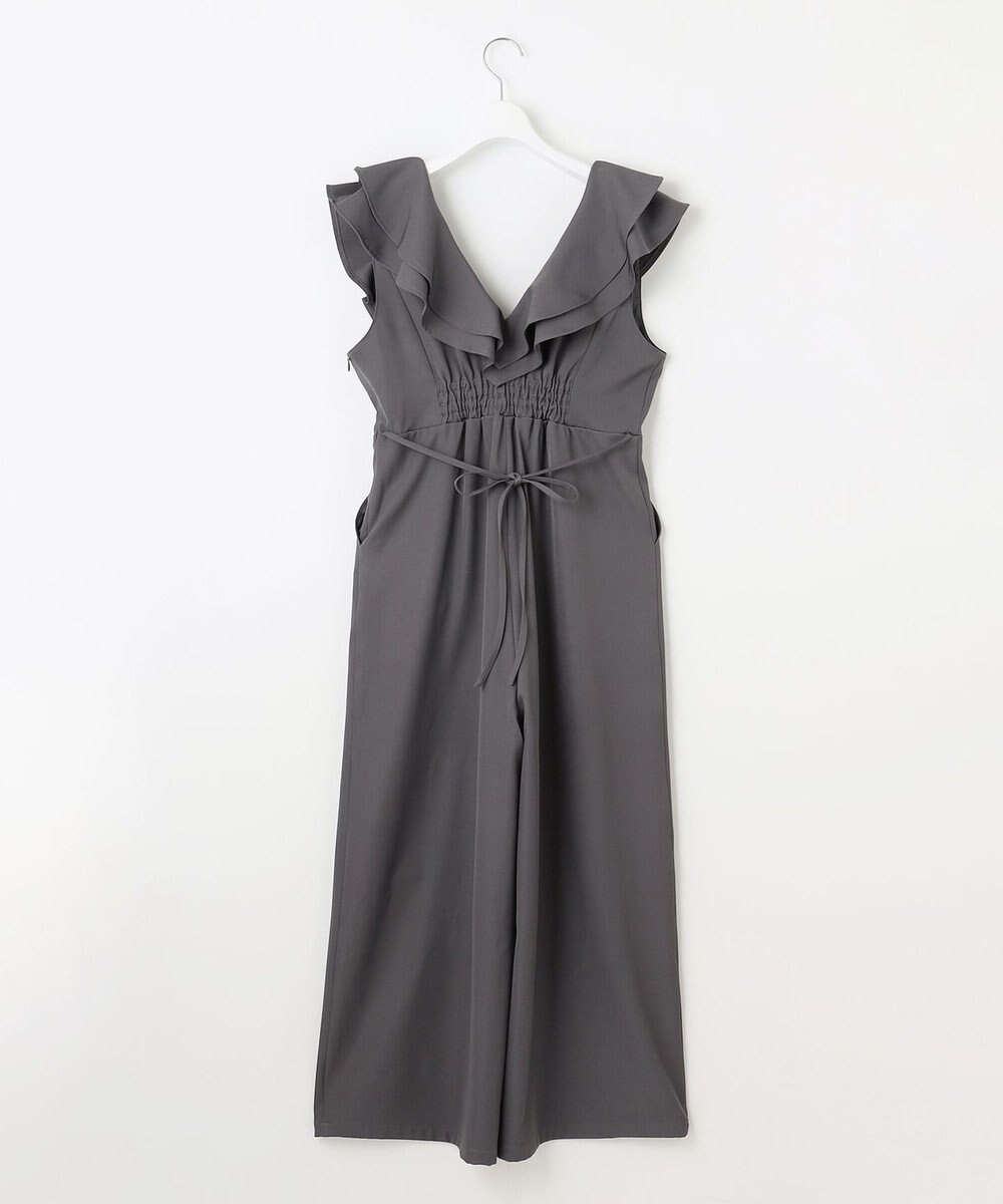 Feroux フリルデザイン サロペット パンツ 