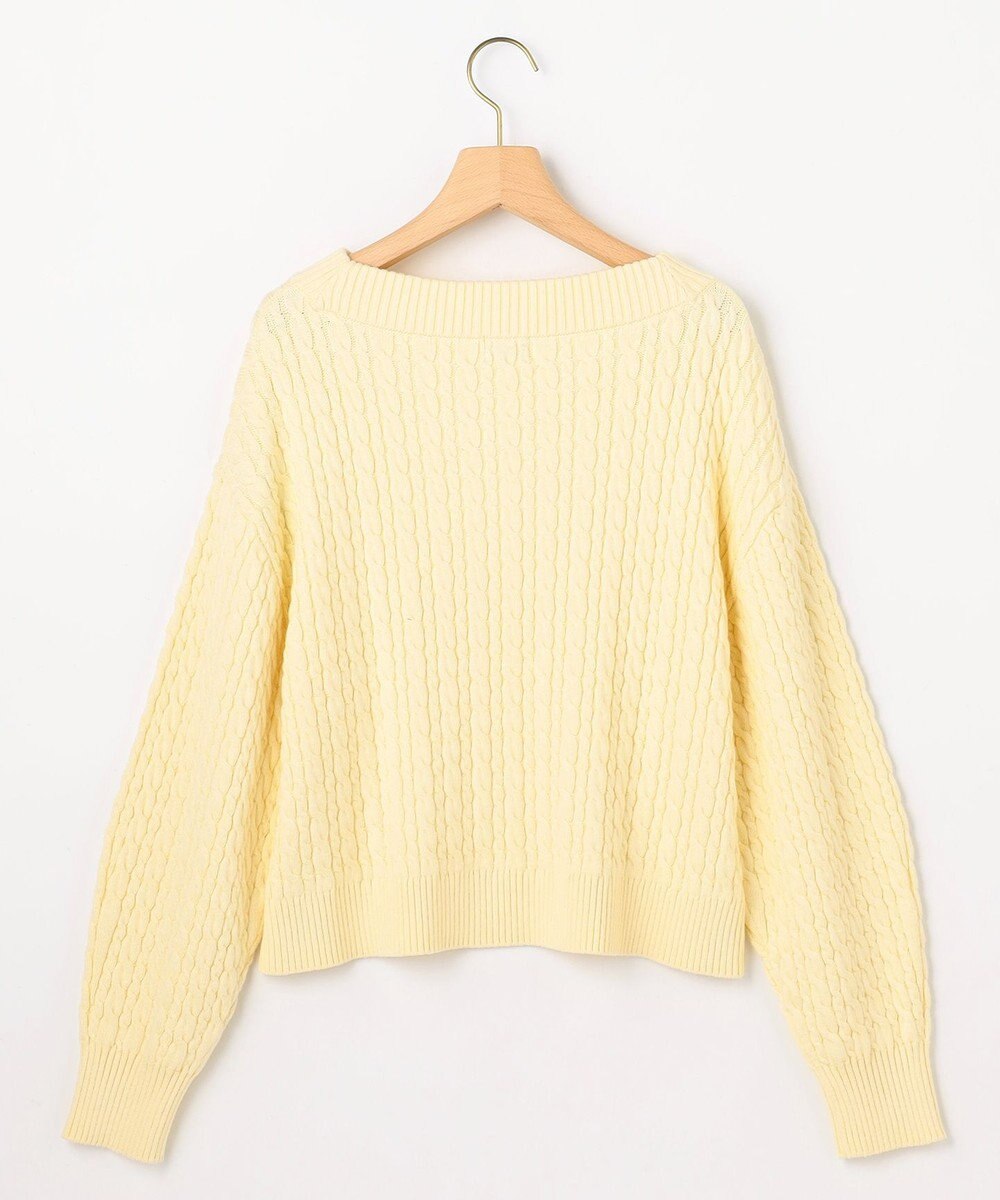 組曲 【加藤ローサさん着用】コットンカシミヤMIX ケーブル ニット 