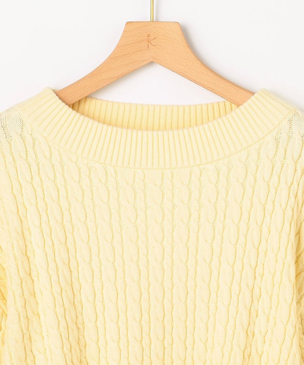 組曲 S 【加藤ローサさん着用】コットンカシミヤMIX ケーブル ニット 