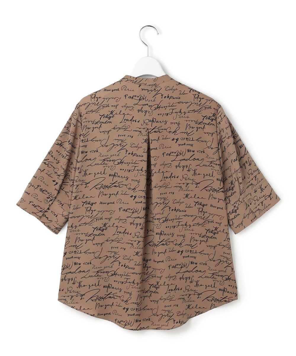 ICB 【30th ANNIVERSARY】5cityプリント バンドカラーブラウス 