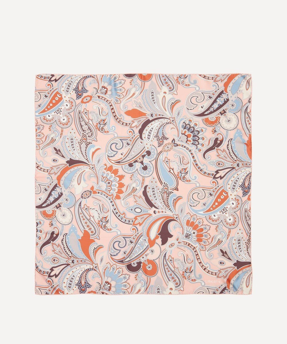 LIBERTY. ペイズリー ファンファーレ ジャカード シルクスカーフ 90 